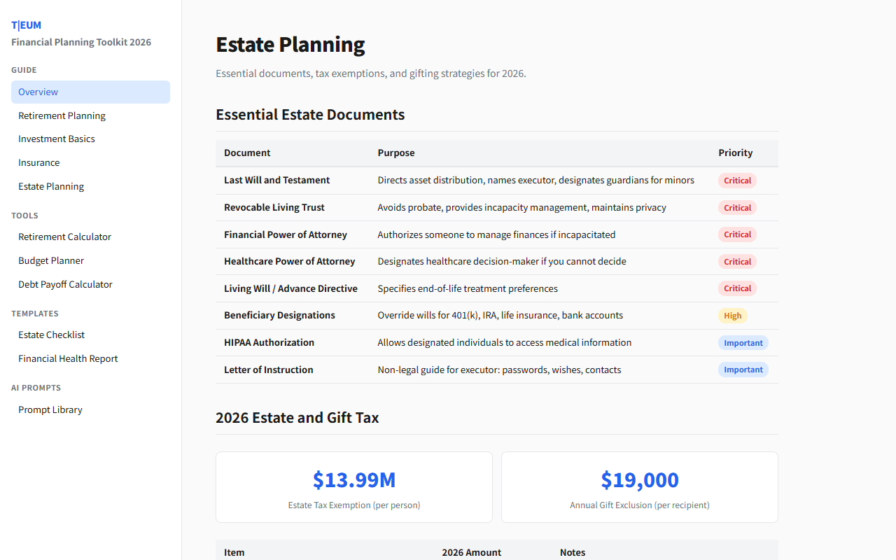 US Financial Planning Toolkit 2026 3