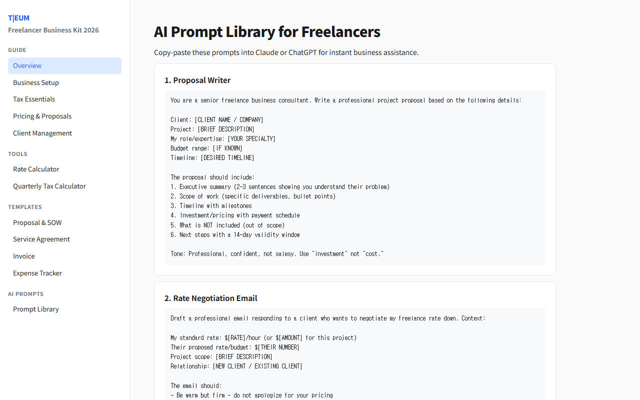 US Freelancer Business Kit 2026 4