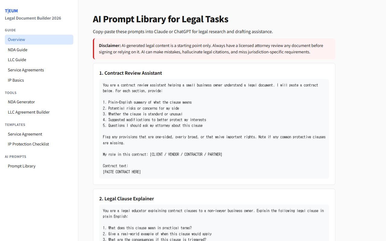 US Legal Document Builder 2026 1
