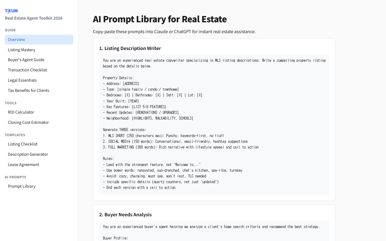 US Real Estate Agent Toolkit 2026 5