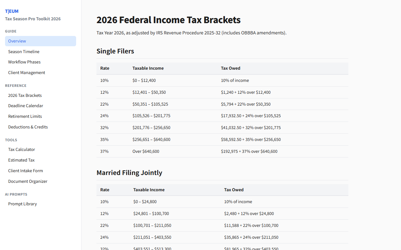 米国タックスシーズン プロツールキット 2026 1